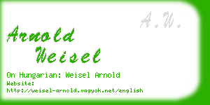 arnold weisel business card